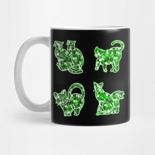 Crystal Group Cat (green) Mug